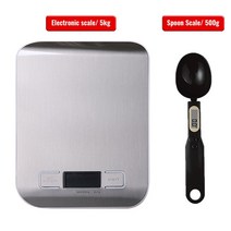 미세저울 업소용 카페 정밀 나노저울LCD 디스플레이를 가진 5/10kg 부엌 가늠자 디지털 방식으로 음식 체중, 03 5kg-Spoon Scale