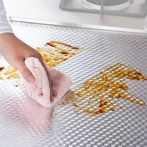 구띵 접착식 두꺼운 방수 방염 기름때 방지 주방 알루미늄 시트지, 3개