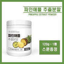 파인애플 분말 가루 효소 브로멜라인 고함량 프로테아제 파인애플 추출물 추출분말 농축분말 단백질 가수 분해 효소 식이섬유 비타민 A B C 철분 추천, 1통, 120g