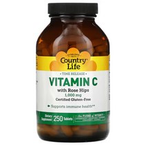컨츄리 라이프 Country Life 비타민 C 1000mg + 로즈힙 250정 멀티비타민