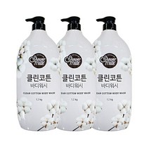 애경 샤워메이트 내추럴 클린코튼 바디워시 1.2kg 3개