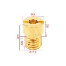 5pcs 메인 제트 기화기 인젝터 노즐 100 105 108 110 115 120 125 130 135 140 자동 교체 부품 Keihin OKO PWK, [04] 110