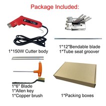 파이프 커터기 절단기 핸드 헬드 전기 폼 커터 그루빙 스티로폼 커팅 머신 EPE 핫 나이프 도구 와이어 로, 12 FC150 small groover_02 EU