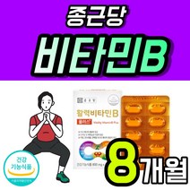 건강기능 식품 영양제 수용성 비타민 B 비군 콤플렉스 활력 플러스 비타 B군 복합 B Vita min Complex 20대 중반 에너지 30대 40대 B12 B6 여성 남성 노인, 60정 x 4개 (8개월)
