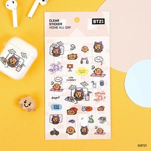 [BT21] 다이어리 노트 데코 클리어스티커 - 홈올데이, 치미