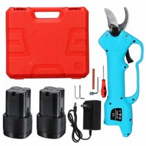 충전 전지가위 정전 가위 충전식 전동 함석 자동 다목적 16.8v 무선 pruner, 배터리 2개