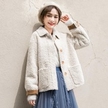Qterra(특허브랜드) 무스탕 페이크퍼 데일리 쇼 코트 자켓 겨울점퍼 여성