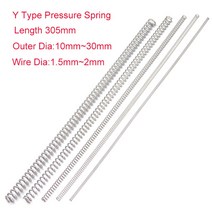 1/1.5 PCS y형 압력 스프링 검정색 망간 강철 와이어 직경 305mm 2mm 외경 10-30mm 길이 mm 램프, [02] 3  Pcs, [04] 1.5x16x305mm