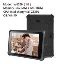 8"1280*800 방수 4G W80ZH 태블릿 PC Z8350 Windows10 BT4.0 5.0MP 카메라 GPS HD TYPE-C RJ45 WIFI I, 01 4G RAM 64G ROM_03 UK, UK, 1개