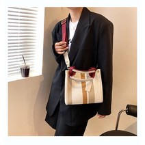 적 토트백 여성 트렌드 핸드백 캔버스 스트라이프 숄더 크로스백 1종