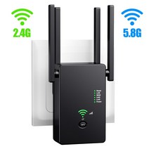 5Ghz 무선 와이파이 리피터 1200Mbps 라우터 부스터 24G 장거리 익스텐더 신호 증폭기, 02 EU plug_02 Black