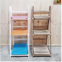 쇼핑아트 원목3단선반(칼라 원목) (7), 화이트