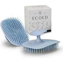 두피관리용 머리마사지기 ecoed 2 PC 두피 마사지 샴푸 브러시 비듬 제거용 스크러버 케어 헤어 습식 ampamp 남성과 여성을 위한 건식 엉킴 방지기. 숏 미디엄 헤어그린에, [02] 2PC, [01] 파란색