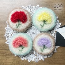 364days 카네이션 수세미 5월 꽃 감사 선물 어버이날 스승의날 어린이집선물 답례품 집들이선물, 01.레드카네이션(개별포장) 1개, 고리x