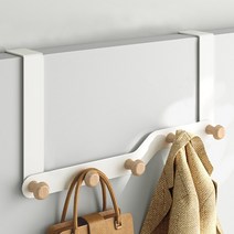 로렘 베이직 무타공 문걸이 도어 행거 5후크, 아이보리, 1개