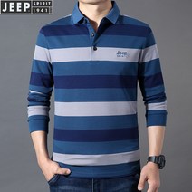 지프 스피릿 남성 스트라이프 터틀넥 빅사이즈 남성 긴팔티셔츠 8031
