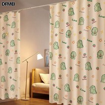 DFMEI 간이 커튼 차단 커튼 발코니 선블라인드 자외선 차단 차열 차광 면타공