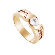 루이골드 G13 보니타 골드 화이트 반지 커플링