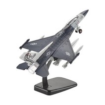 GHSHOP 1/72 스케일 F16 Soufa 파이터 다이 캐스트 항공기 장식 성인 선물 항공 기념 컬렉션 TV 캐비닛 바 홈용 비행기 모델, 21cmx14.5cmx14.5cm, 금속, 진한 파란색