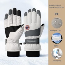 터치 스키장갑 남녀 겨울 방풍 방수 겨울 보온 두꺼운 융털 모터 전차 라이딩장갑81459, SK29다크그레이, XL