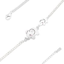 실버 코끼리 키즈 아동 미아방지 팔찌