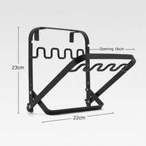 캠핑쓰레기통 캠핑쓰레기봉투걸이 쓰레기봉투걸이 팝업쓰레기통 소형캠핑트레일러 접이식 파편 스토리지 랙 비닐 봉투 브래킷 연철 쓰레기 홀더 피크닉 야외 캠핑 바베큐용 액세서리, Black+미국