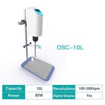 JONL-공식 상점 실험실 전기 교반기 디지털 디스플레이 오버 헤드 믹서 장비 110V ~ 220V, [03] OSC-10L