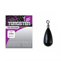 캣츠크로우 텅스텐 티어드롭 싱커 다운샷 물방울 봉돌 1팩, 3/8oz