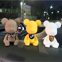 에이비 석고 큐빅 크롬 베어브릭 차량용 방향제 (베어브릭 선택/향 선택), 09.브라운, 10.자몽앤로즈
