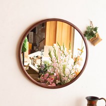 모니에 스트랩 원목 모던 심플 벽거울 모음, 04_티나 느릅나무 원목 사각 벽거울(대)