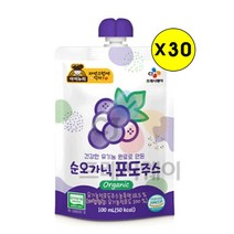 (상온)[아이누리]순오가닉 포도주스100mlx30
