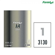 폼텍 레이저용 광택라벨 1칸 20매 LA-3130, 1