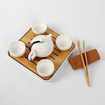 꼬리별 찻잔 다관 다도세트 휴대 다기세트 여행용 생활잡화, 상세페이지 참조