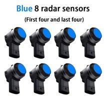 지게차후방감지기 굴삭기 후방경보기 센서 자동차 주차 지원 백업 레이더 부저 시스템 도요타 하이랜더 와일드 랜더 20152022 용 후면 앞 범퍼, Blue (8 )+22 Highlander