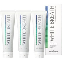 메디안 화이트브레스 미백치약 페퍼민트향 100g /미백은기본_구취케어까지, 3개