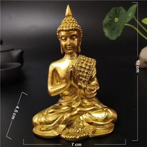 장식소품 인형 사슴 감성소품 유럽식 황금 태국 부처님 동상 홈 정원 장식 명상 부처님, 금3