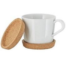 이케아 손님용컵받침 10cm 2개 코르크코스터 티 콜크