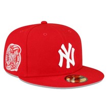 뉴에라 모자 59FIFTY 5950 피티드 캡 사이드 패치 양키스 다저스 SCARLET레드, Scarlet NYY SUBWAY 2000, 7 1/4