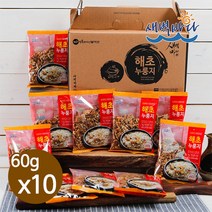 HACCP인증 식사대용 간편식 해초누룽지 60g x 10봉 SENU6010, 단품