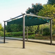 스카이어닝 파고라 가제보 차양막, 4x3m 그린
