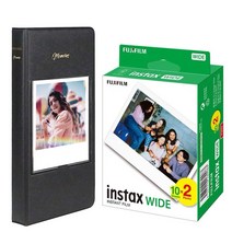후지 필름 FUJIFILM 카메라 후지 인스턴트 카메라 200/210/300/100/500AF 용 필름 인스탁스 와이드 페이퍼, 05 Films w Black Album