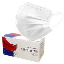 국내생산 대한 마스크 3중필터 덴탈 일회용마스크 50매 대형, 단품, 단품