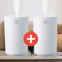 1+1 비엘씨 디자인노크 USB 초음파가습기 / 차량용가습 가정용가습 사무실 책상 소형가습기, 초음파(화이트+화이트)
