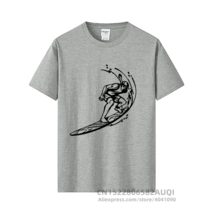 바다 서핑 보드 남성 코튼 티셔츠 스트리트웨어 서핑 보드 라글란 소매 의류 캐주얼 탑, 05 D5611B-Grey_04 L