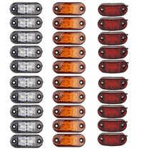 LED경광등 경광봉 신호봉 주차스토퍼 10pcs 경고등 led 다이오드 라이트 트레일러 트럭 노란색 오렌지 흰색 빨간색 led 사이드 마커 램프 12v 24v 9, 30개