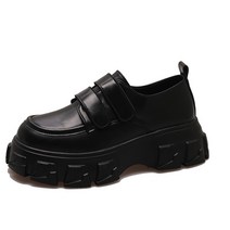 Z3JC 소피신발 가을 통굽 키높이 벨크로퍼 단화