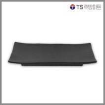 [돌산멜라민] 체크(흑) - 사각접시 (업소용그릇 멜라민그릇 예쁜그릇 식당접시 멜라민볼 멜라민찬기 검정색그릇), (DS-7811)