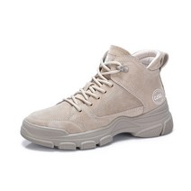 여성 겨울 벨벳 스노우 부츠 워커 운동화 작업 마틴 부츠 두꺼운 하이탑