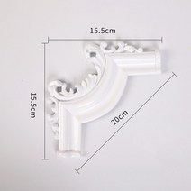 ㄱ몰딩 PVC 자체 접착 벽 장식 3D 스티커 클래식 홈 거울 프레임 몰딩, 07 WHITE