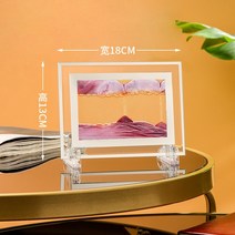 3D 모래 시계 인테리어 소품 선물용 샌드아트 예술 움직이는 밤 램프 공예 풍경 흐르는 그림 선물 Led 테이블 빛 홈 장식, [15] Pink no Light